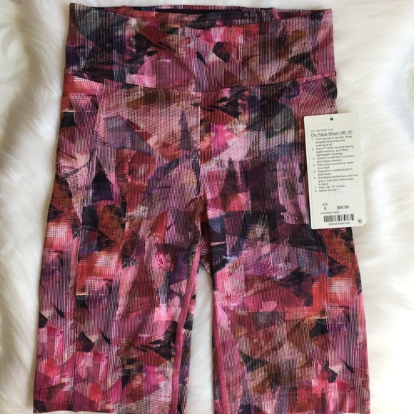 NWT lululemon On pace shorts sun dazed multi pink - Picture 3 of 7